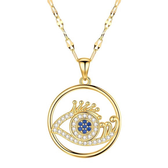 BaubleBar Jewelry - Gold Evil Eye Shield Necklace